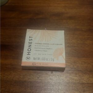 Honest Beauty Creme Cheek + Lip Color - Plum Berry (Peachy Pink Packaging)